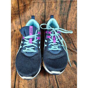 ASICS Gel Quantum 90 Womens 8.5 Navy Blue Athletic Running Shoes 1022A115